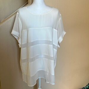 City chic sheer panel blouse